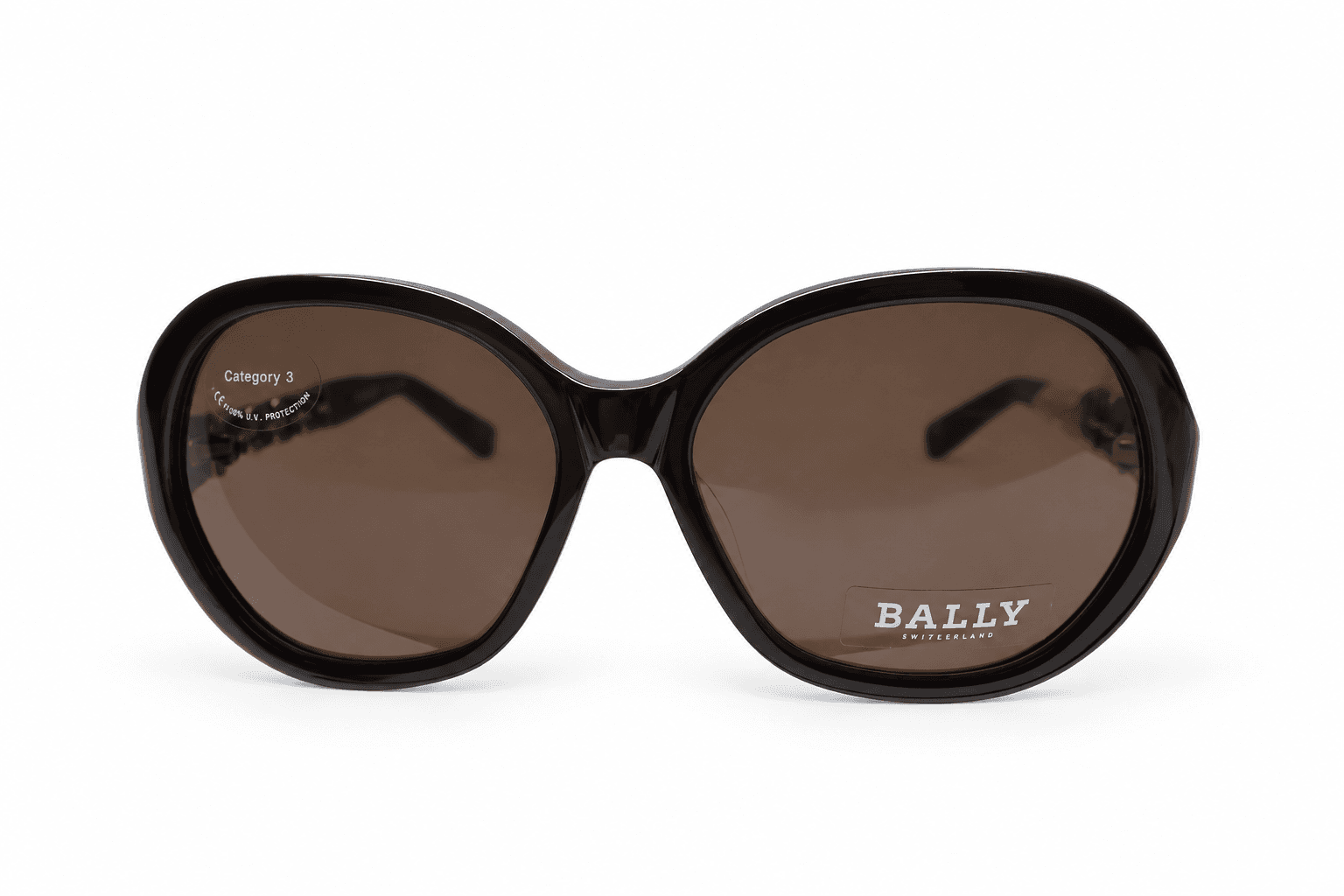 Bally BY2004A Black Rounded-Square Sunglasses