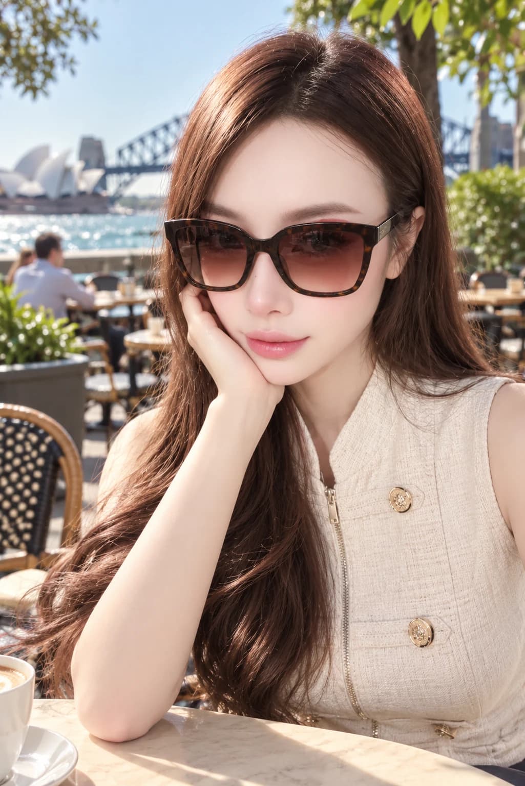 Escada SESC79 0722 Sunglasses lifestyle illustration 2